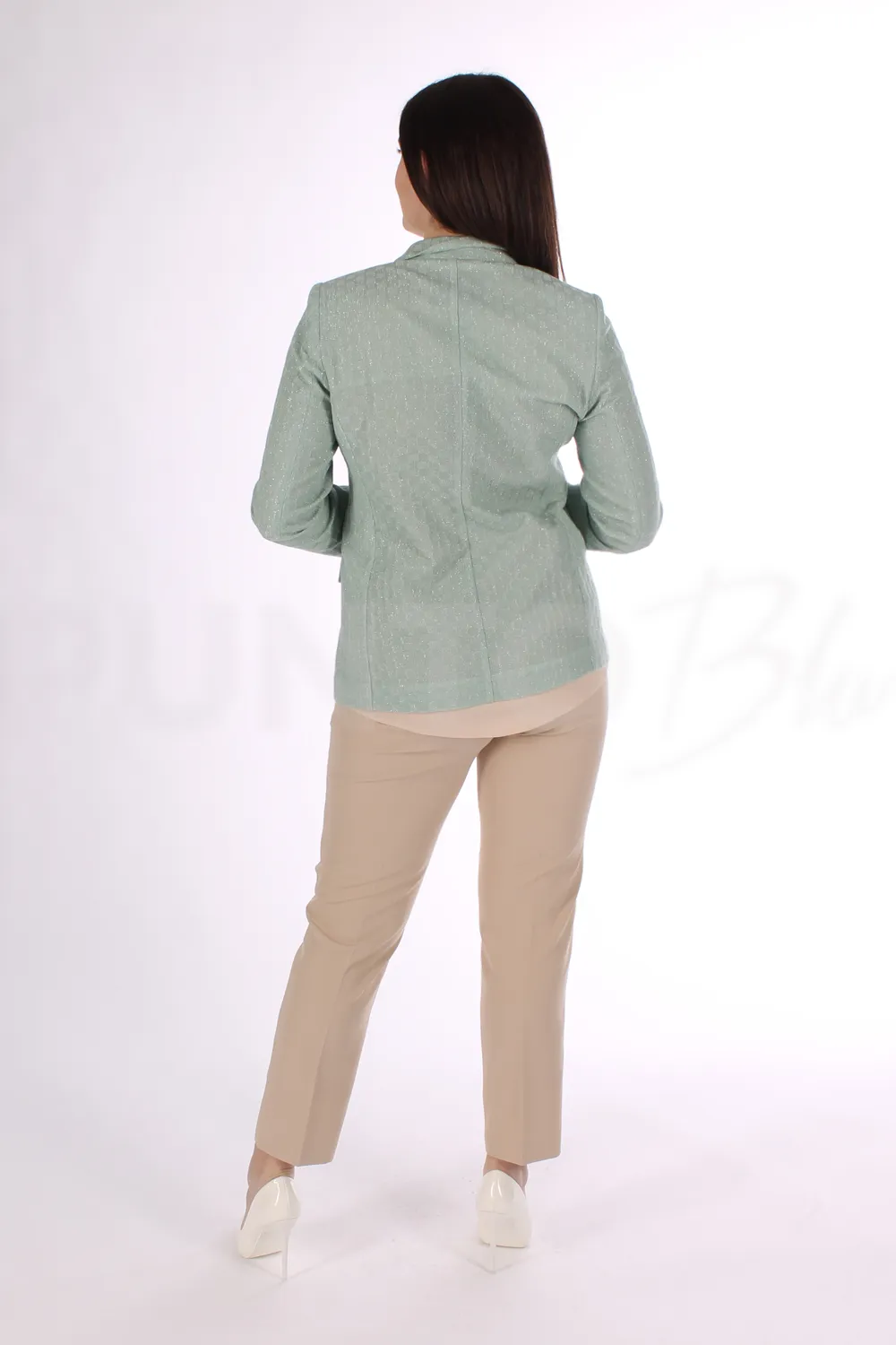SEVENTY | GIACCA DOPPIOPETTO IN MAGLIA LUREX  - Punto Blu